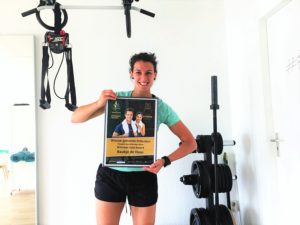 Baukje de Haas van Fittrr met Dutch Fitness Award